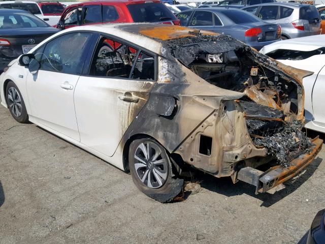 JTDKARFP0J3091172 - 2018 TOYOTA PRIUS PRIM 白色 照片 3