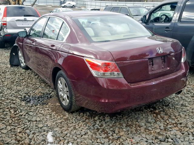 1HGCP26478A007176 - 2008 HONDA ACCORD LXP BURGUNDY photo 3