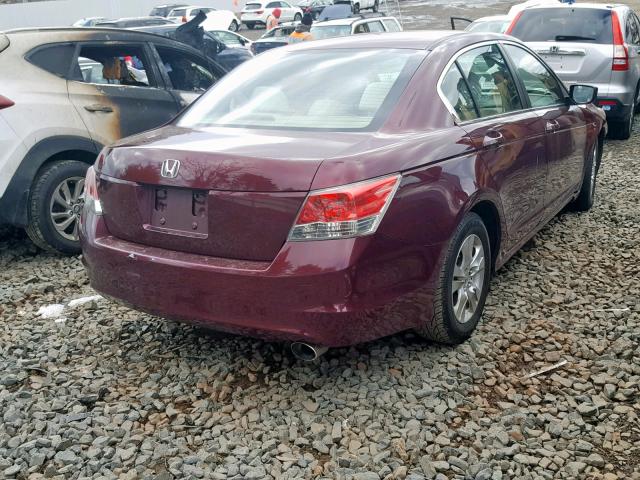 1HGCP26478A007176 - 2008 HONDA ACCORD LXP BURGUNDY photo 4