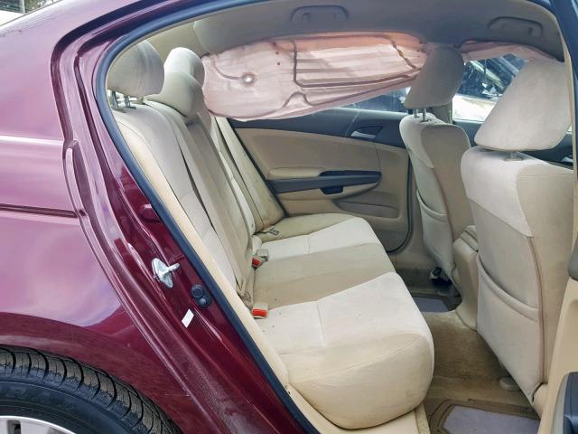 1HGCP26478A007176 - 2008 HONDA ACCORD LXP BURGUNDY photo 6