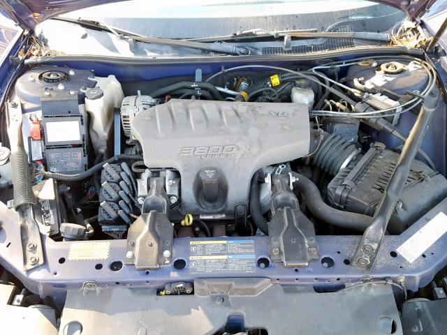 2G1WX15K859269360 - 2005 CHEVROLET MONTE CARL BLUE photo 7