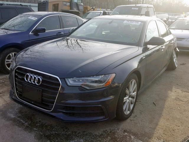 WAUHGAFC7DN127405 - 2013 AUDI A6 PRESTIG BLUE photo 2