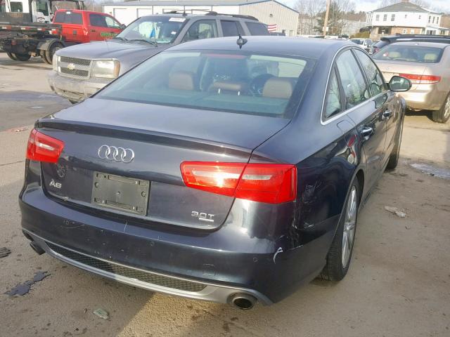 WAUHGAFC7DN127405 - 2013 AUDI A6 PRESTIG BLUE photo 4