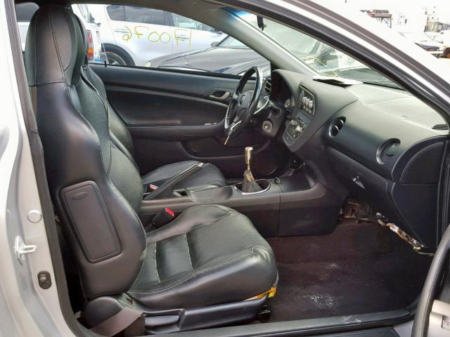 JH4DC53036S014908 - 2006 ACURA RSX TYPE-S SILVER photo 5