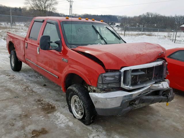 1FTSW31F4YEE30060 - 2000 FORD F350 SRW S RED photo 1