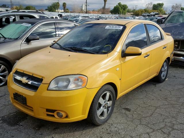 KL1TG56618B043075 - 2008 CHEVROLET AVEO LT YELLOW photo 2