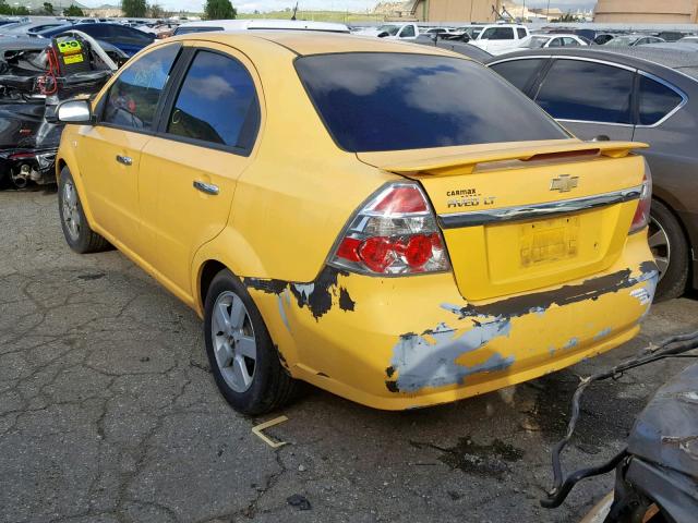 KL1TG56618B043075 - 2008 CHEVROLET AVEO LT YELLOW photo 3