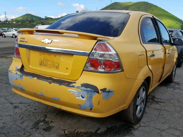 KL1TG56618B043075 - 2008 CHEVROLET AVEO LT YELLOW photo 4