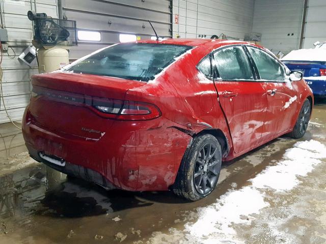 1C3CDFFH7GD796139 - 2016 DODGE DART SXT S RED photo 4