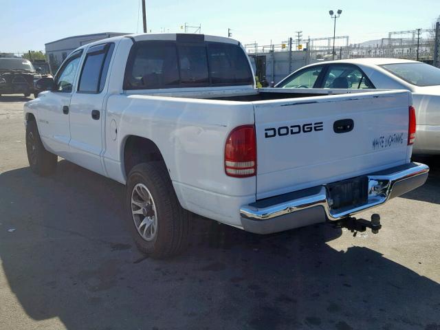 1B7HL2AN41S252825 - 2001 DODGE DAKOTA QUA WHITE photo 3