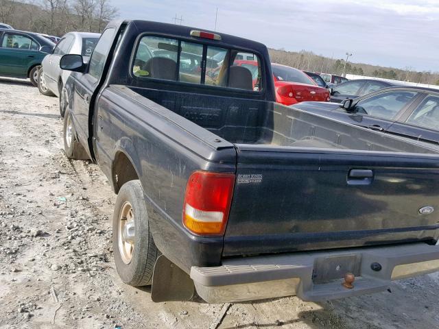 1FTCR10A6TUD12886 - 1996 FORD RANGER BLACK photo 3