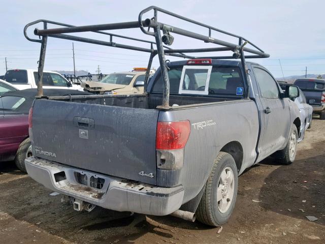 5TFKV52137X002081 - 2007 TOYOTA TUNDRA GRAY photo 4