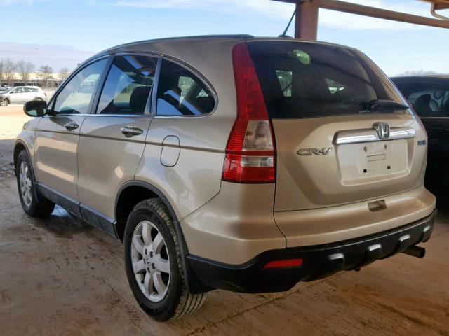 5J6RE48788L034161 - 2008 HONDA CR-V EXL GOLD photo 3