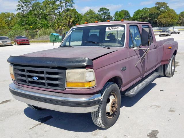 1FTJW35M4REA24060 - 1994 FORD F350 BURGUNDY photo 2