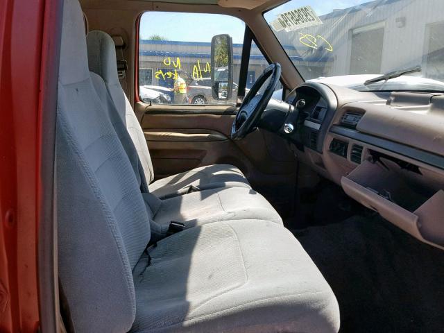 1FTJW35M4REA24060 - 1994 FORD F350 BURGUNDY photo 5