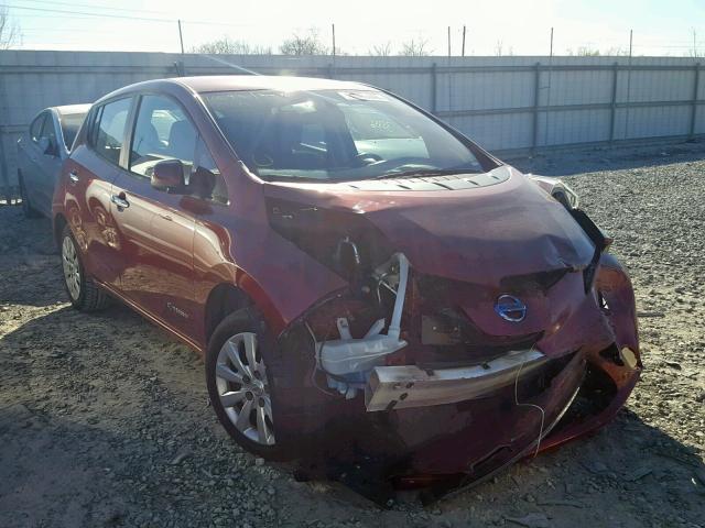 1N4AZ0CP8DC424653 - 2013 NISSAN LEAF S RED photo 1