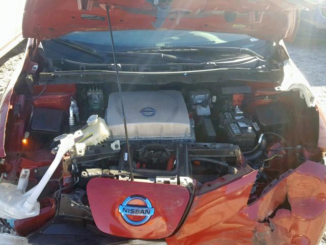 1N4AZ0CP8DC424653 - 2013 NISSAN LEAF S RED photo 7