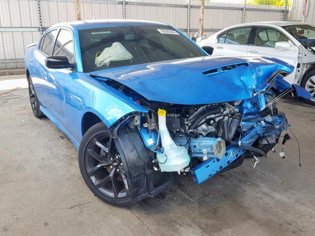 2C3CDXHG1KH523302 - 2019 DODGE CHARGER GT BLUE photo 1