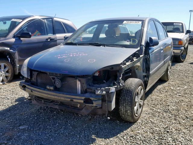 KNADE123566089809 - 2006 KIA RIO BLUE photo 2