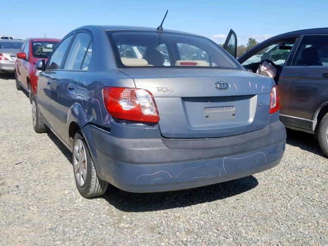 KNADE123566089809 - 2006 KIA RIO BLUE photo 3