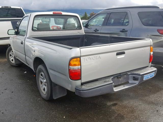 5TENL42N52Z127553 - 2002 TOYOTA TACOMA SILVER photo 3