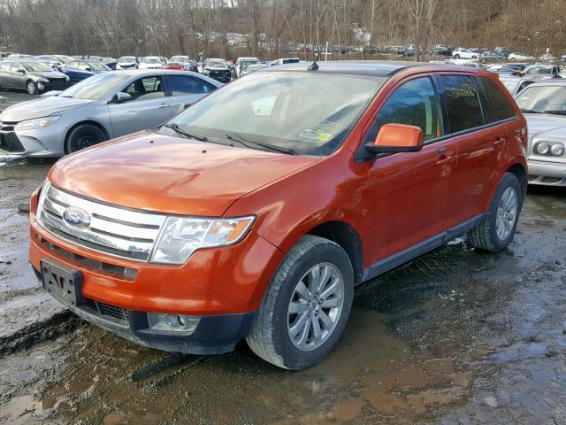 2FMDK48C47BA63849 - 2007 FORD EDGE SEL ORANGE photo 2