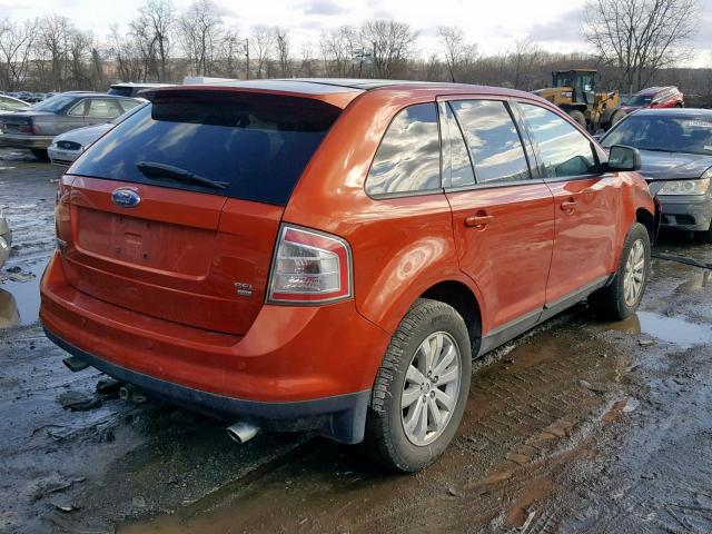 2FMDK48C47BA63849 - 2007 FORD EDGE SEL ORANGE photo 4