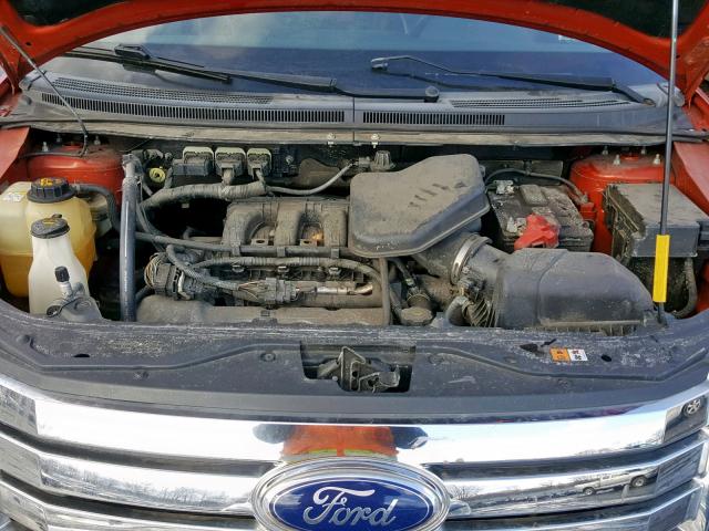 2FMDK48C47BA63849 - 2007 FORD EDGE SEL ORANGE photo 7