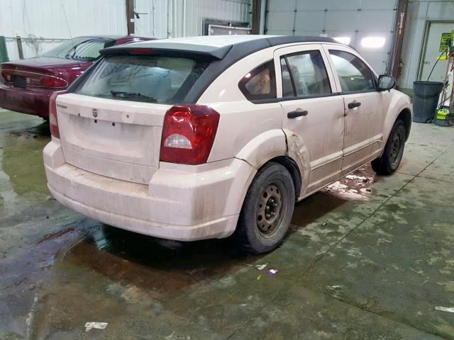 1B3HB28B38D720669 - 2008 DODGE CALIBER WHITE photo 4