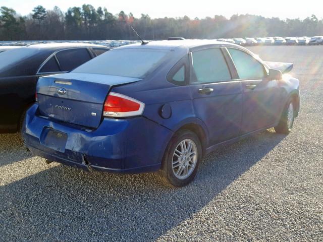 1FAHP35N69W217489 - 2009 FORD FOCUS SE BLUE photo 4