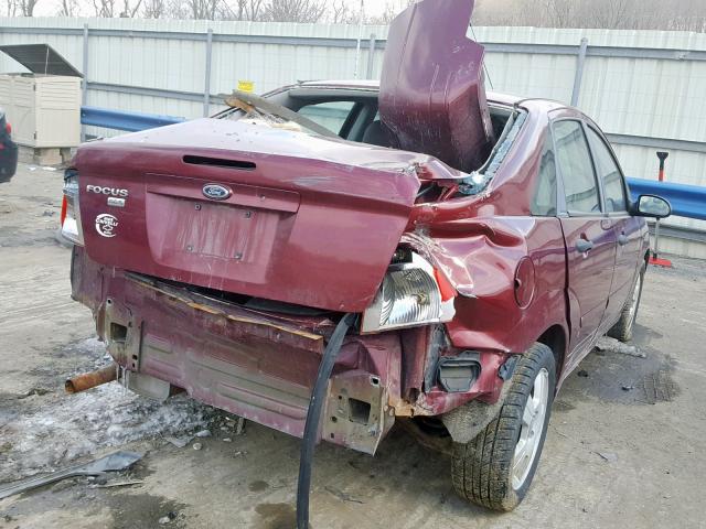 1FAFP34N47W311585 - 2007 FORD FOCUS ZX4 BURGUNDY photo 4