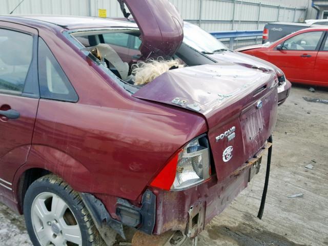 1FAFP34N47W311585 - 2007 FORD FOCUS ZX4 BURGUNDY photo 9