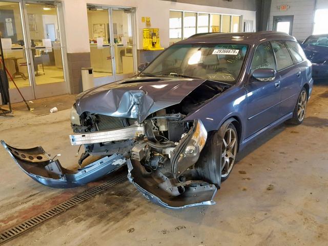 4S3BP676354361904 - 2005 SUBARU LEGACY GT BLUE photo 2