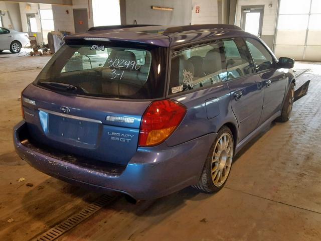 4S3BP676354361904 - 2005 SUBARU LEGACY GT BLUE photo 4