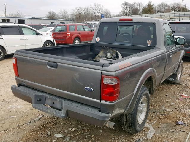 1FTYR10UX4PA99893 - 2004 FORD RANGER GRAY photo 4