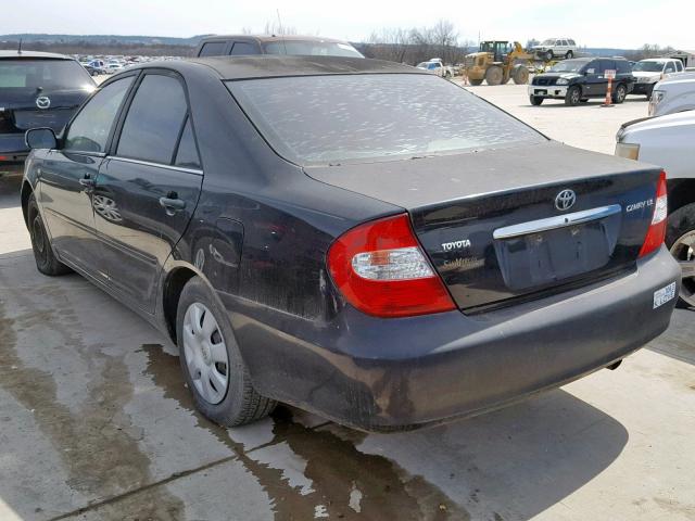 4T1BE32K93U177651 - 2003 TOYOTA CAMRY LE BLACK photo 3