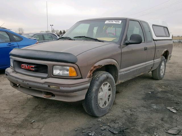 1GTDT19W3V8518554 - 1997 GMC SONOMA BROWN photo 2