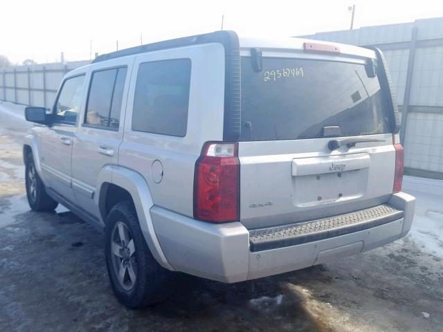 1J8HG48K76C273321 - 2006 JEEP COMMANDER SILVER photo 3