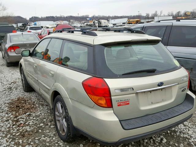 4S4BP86C064329704 - 2006 SUBARU LEGACY OUT BEIGE photo 3