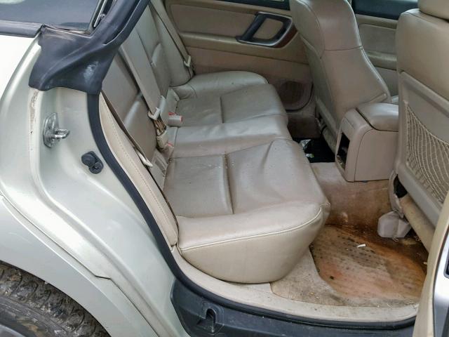 4S4BP86C064329704 - 2006 SUBARU LEGACY OUT BEIGE photo 6