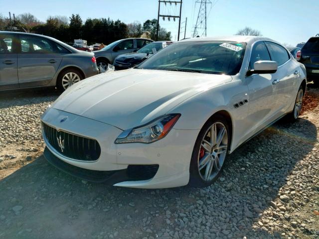 ZAM56RRA0E1078182 - 2014 MASERATI QUATTROPOR WHITE photo 2