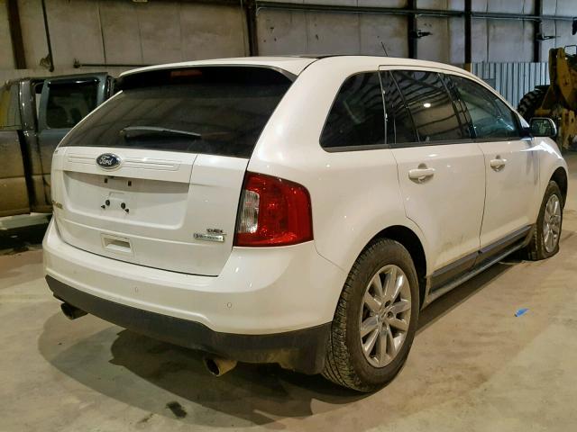 2FMDK3J90DBB63905 - 2013 FORD EDGE SEL WHITE photo 4