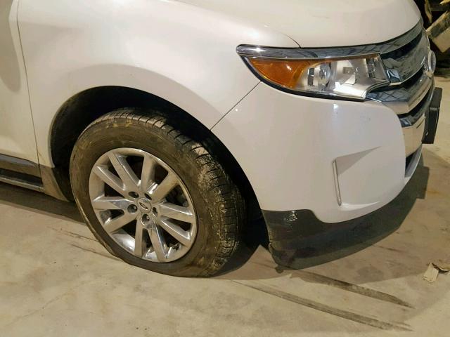 2FMDK3J90DBB63905 - 2013 FORD EDGE SEL WHITE photo 9