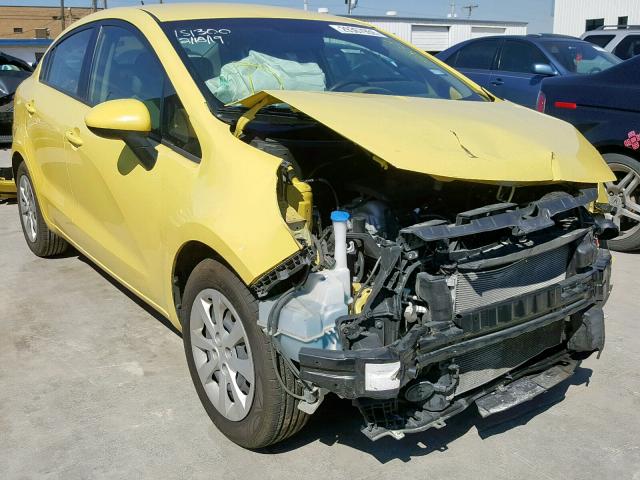 KNADM4A39G6535967 - 2016 KIA RIO LX YELLOW photo 1