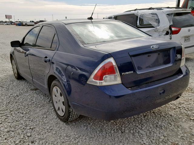 3FAHP06Z27R216467 - 2007 FORD FUSION S BLUE photo 3