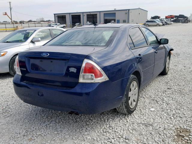 3FAHP06Z27R216467 - 2007 FORD FUSION S BLUE photo 4