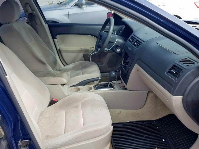 3FAHP06Z27R216467 - 2007 FORD FUSION S BLUE photo 5