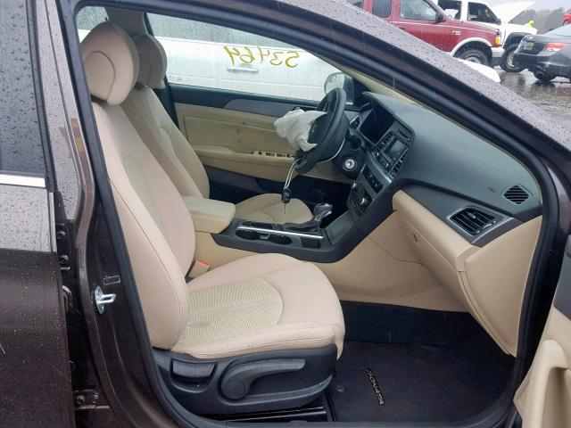 5NPE24AA1FH139788 - 2015 HYUNDAI SONATA ECO BROWN photo 5