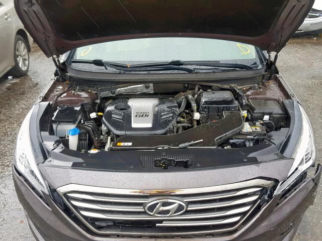 5NPE24AA1FH139788 - 2015 HYUNDAI SONATA ECO BROWN photo 7