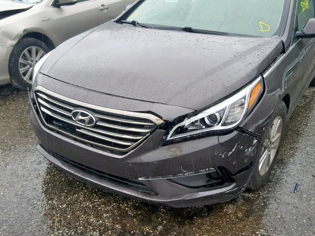 5NPE24AA1FH139788 - 2015 HYUNDAI SONATA ECO BROWN photo 9